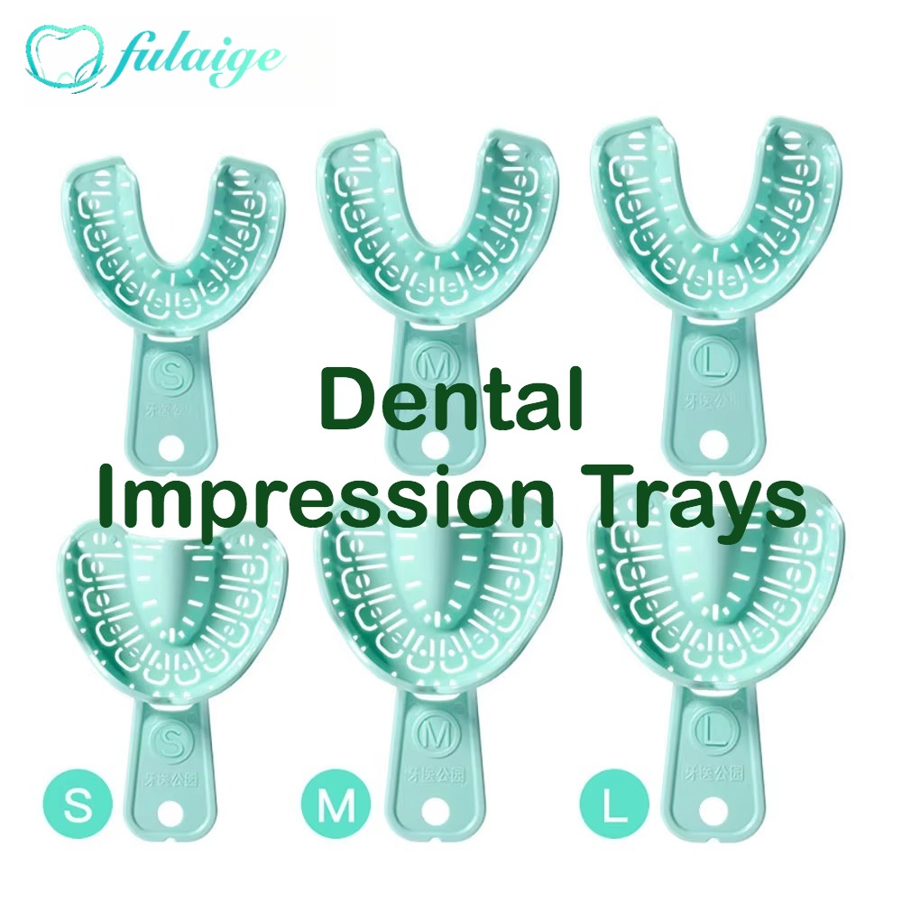 Dental Impression Material Kit - FULAIGE 6 pièces/ensemble, plateaux d'empreinte dentaire