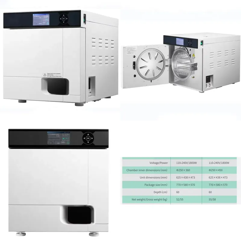 pour autoclave à vapeur de cla - Dental Autoclave Sterilizer 18L avis et prix
